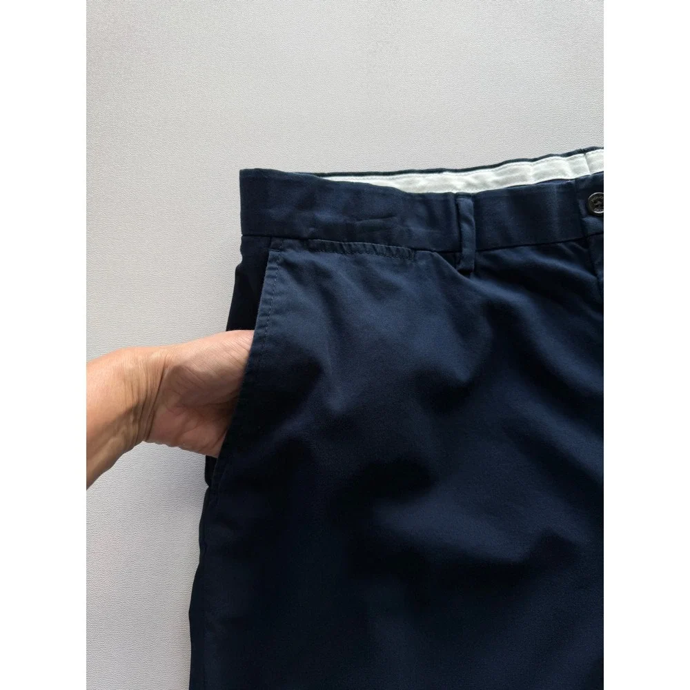 Polo Golf Ralph Lauren Navy Shorts Men's Size 36 Flat Front Classic Chino Cotton